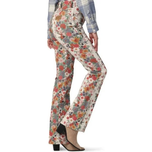 Wrangler Westward 626 Women's Floral Print High Waist Bootcut Jeans Size 29x34 - Picture 3 of 16